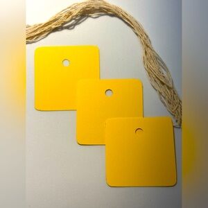 💛 Yellow Square Yellow Gift Tags 💛